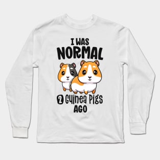 I Was Normal 2 Guinea Pigs Ago Furry Potato Lover Gift Girl Long Sleeve T-Shirt